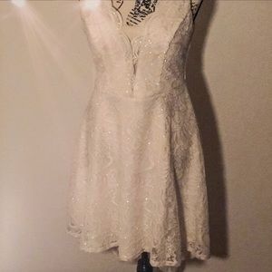 NWOT Glistening Ivory Lace Evening Dress